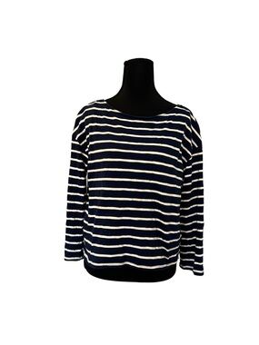 a.n.a Navy and White Striped Long Sleeve Tee